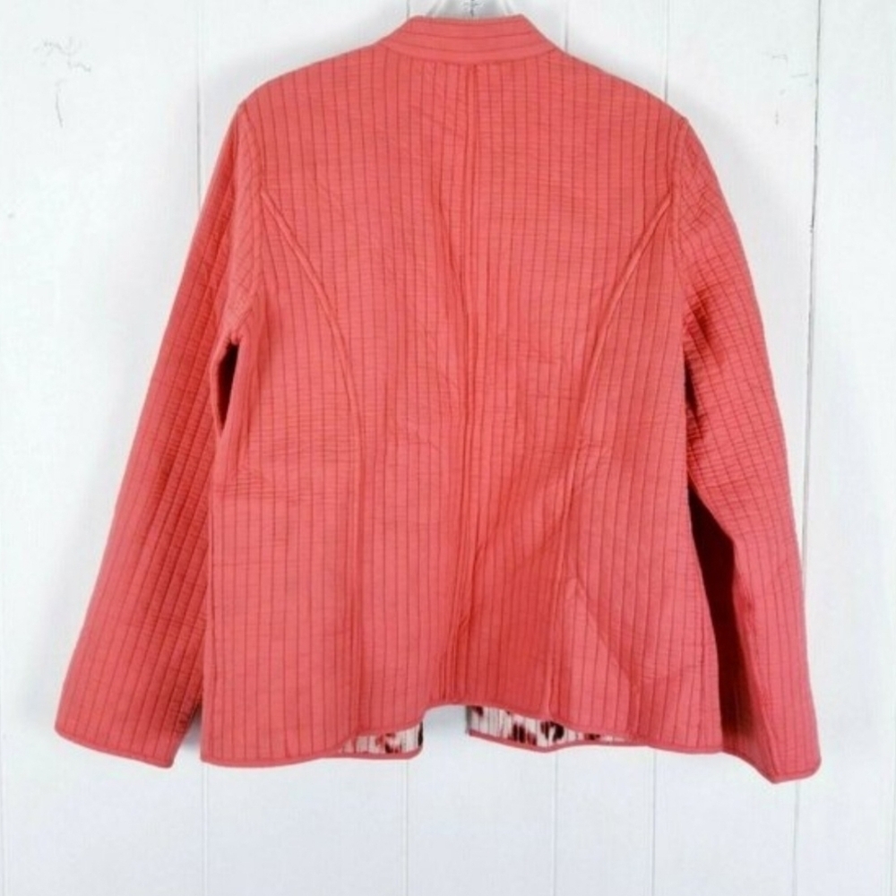 Chico's Vibrant Animal Print Blazer Size 2X REVERSIBLE.NWOT - Picture 4 of 14